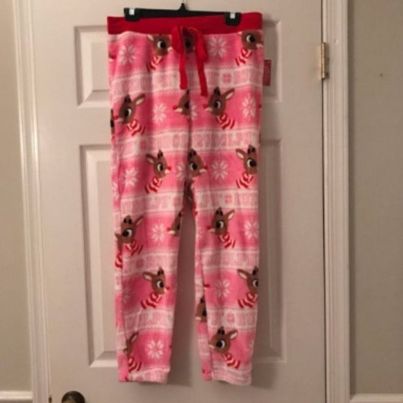 NWT Ladies Rudolph Fleece Pant Medium - Picture 1 of 2